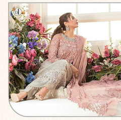 Maria B Embroidery Pink 3D Chiffon Collection