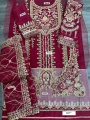 MB Red Luxury Bridal Collection Handwork 3pc