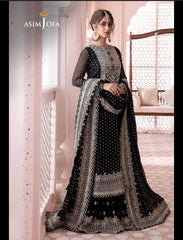 Asim Jofa Chandni Chiffon Black Luxury 3pc