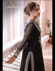 Asim Jofa Chandni Chiffon Black Luxury 3pc