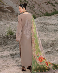 Bin Ilyas Brown Luxury Cotton Lazer Cut