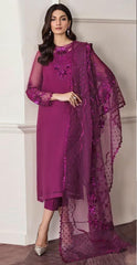 Baroque Purple Embroidery Formal Collection 3pc