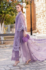 MB Purple Cotton Chikankari 3pc