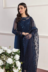 Baroque Blue Embroidery Formal Collection 3pc