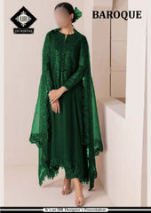 Baroque Green Chiffon Formal Collection 3pc