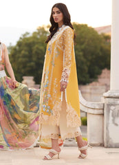 Mushq Yellow Chikankari Embroidery Dress 3pc