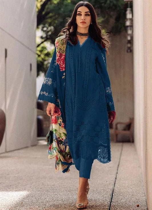 Saira Rizwan Luxury Blue Chikankari Embroidery Collection