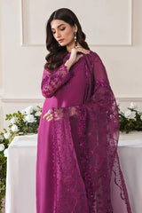 Baroque Purple Embroidery Formal Collection 3pc