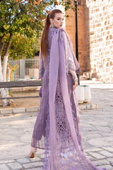 MB Purple Cotton Chikankari 3pc