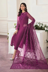 Baroque Purple Embroidery Formal Collection 3pc