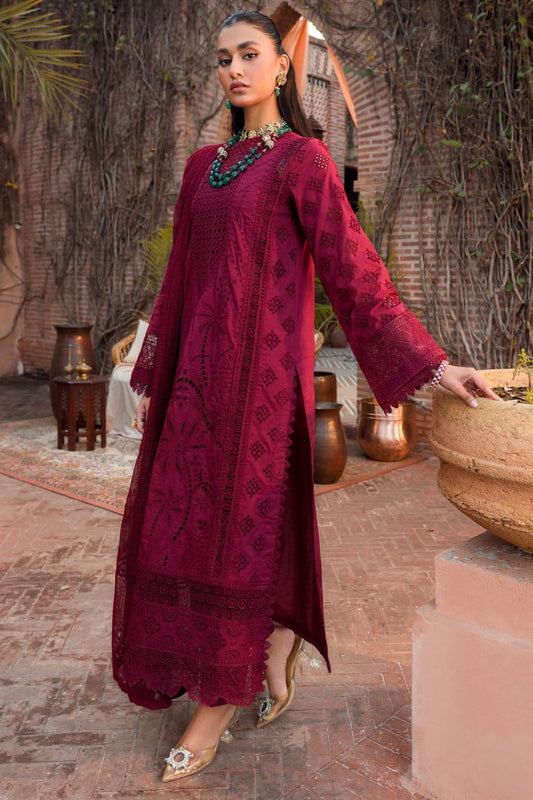 Motifz Luxury Maroon Chikankari Embroidery Collection