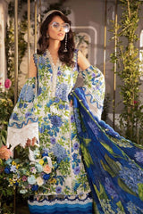 Maria B Blue and White digital embroidered lawn 3pc