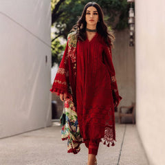 Saira Rizwan Luxury Maroon Chikankari Embroidery Collection