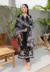 Qalamkar Luxury Black Chikankari Embroidery Collection