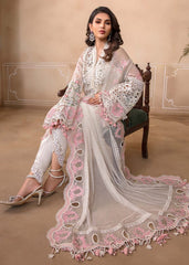 MB White & Pink Formal Collection Hand Work 3pc