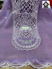 MB Purple Cotton Chikankari 3pc