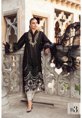 MB Black Shifli Chikankari Luxury Lawn