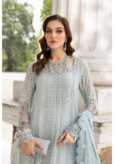 MB Sky Firozi Chiffon Luxury Collection 3pc