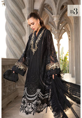 MB Black Shifli Chikankari Luxury Lawn