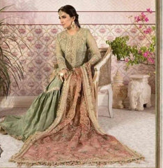 MB Green Bridal Luxury Net Pink Dupatta