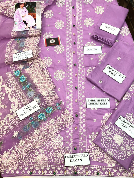 Crimson Purple Chikankari Cotton Embroidery Collection