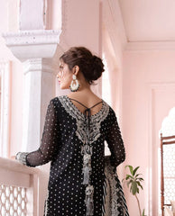 Asim Jofa Chandni Chiffon Black Luxury 3pc