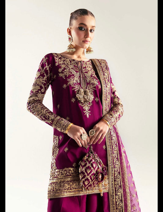 Kanwal Malik Pink Organza Collection Luxury Handwork 3pc