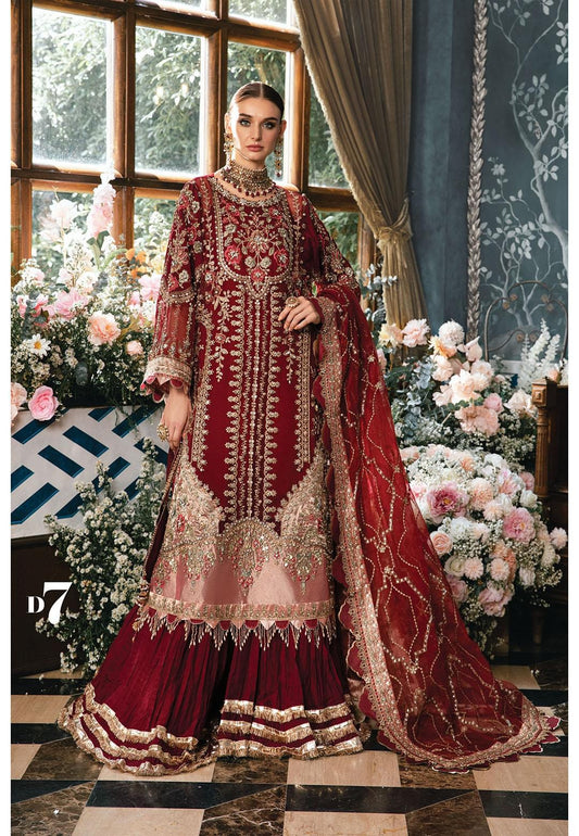 MB Red Luxury Bridal Collection Handwork 3pc