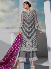 Zainab Chottani Grey Formal Organza Dress