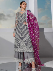 Zainab Chottani Grey Formal Organza Dress