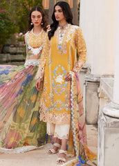 Mushq Yellow Chikankari Embroidery Dress 3pc