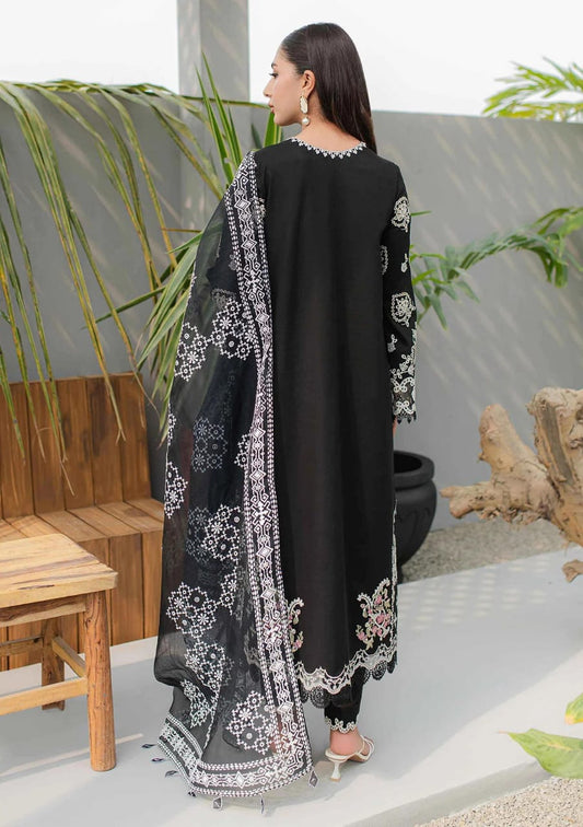 Qalamkar Luxury Black Chikankari Embroidery Collection