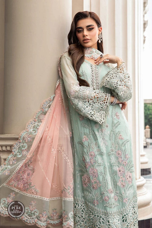 MB Green Luxury Chiffon Embroidery collection 3pc