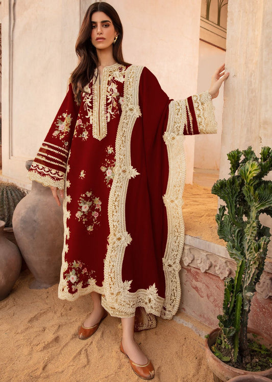 Crimson Maroon Chikankari Embroidery Collection