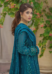 Emaan Adeel Zinc Blue Embroidery Formal Dress